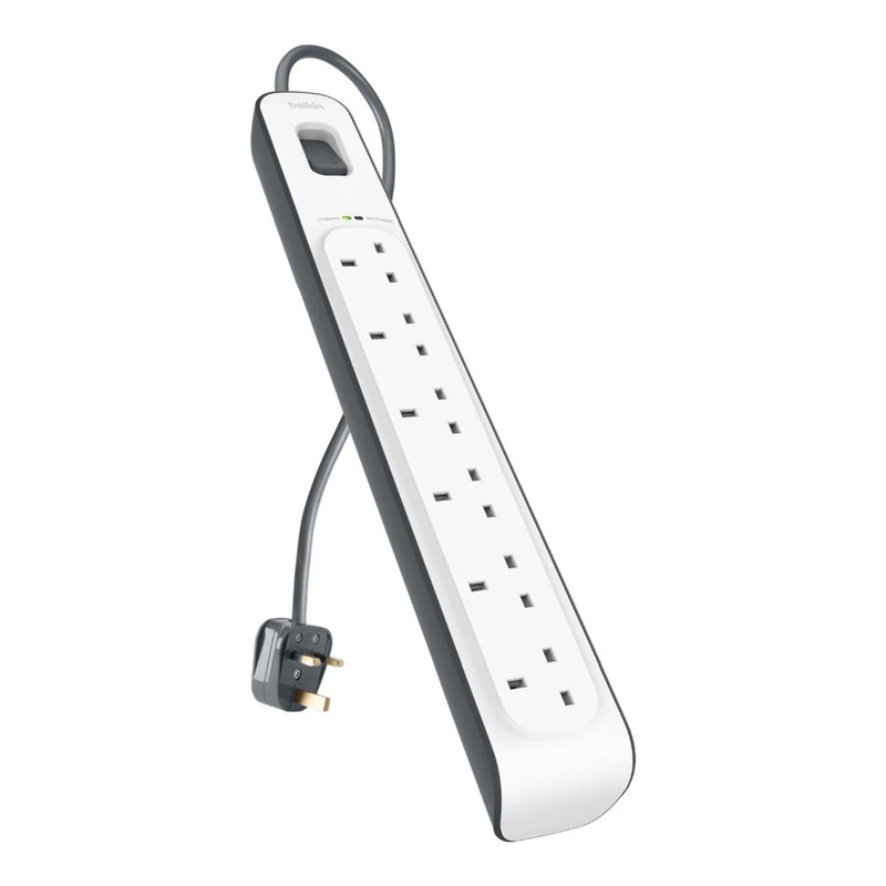Belkin Surge Master Protector 6 Way outlet 2m - كابل
